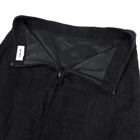 HELMUT LANG Jacquard High Rise Micro Mini Skirt in Black Textured Wool Small - Picture 9 of 14